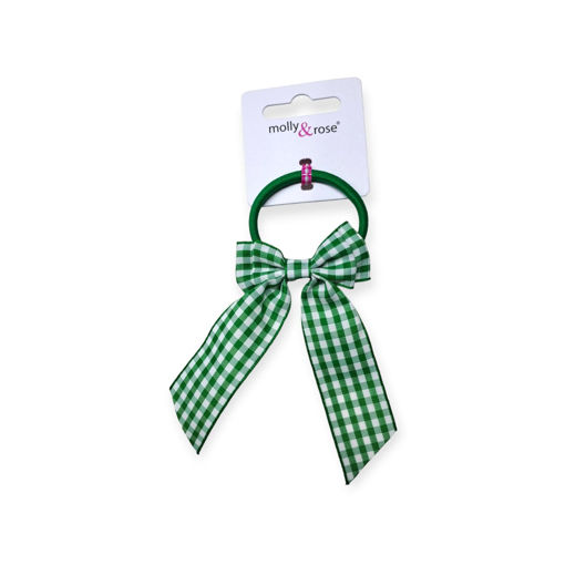 Picture of MOLLY&ROSE GINGHAM BOW GREEN ELASTIC